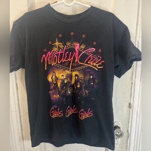 Motley crue girls girls girls mens black tshirt Sz large rock band